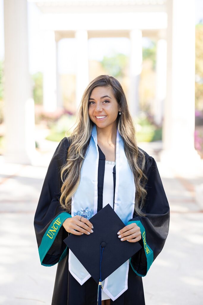 UNCW graduation photos; Wilmington North Carolina Senior Photographer; Wilmington graduation photographer